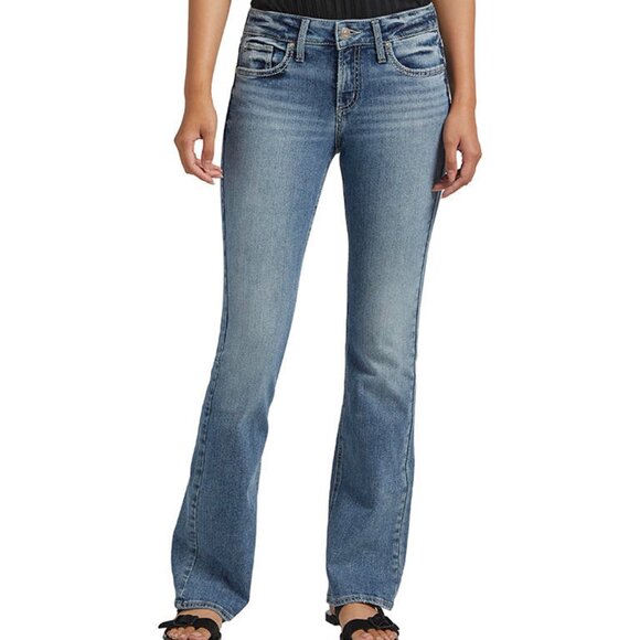 NWT Silver Jeans Suki Curvy Fit Mid Rise Bootcut In Indigo 35 Inch - Picture 1 of 3